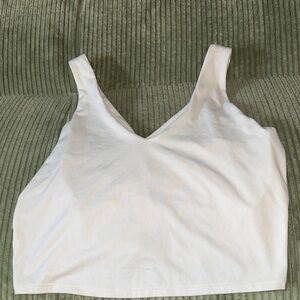 All in Motion White Tank Top